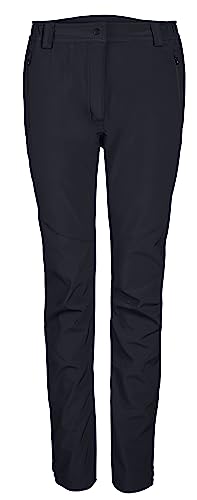 Killtec Damskie spodnie softshellowe/spodnie outdoorowe KOW 34 WMN SFTSHLL PNTS, czarno-niebieskie, 40, 39847-000