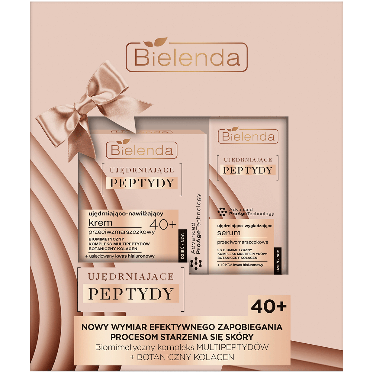 zestaw: ujędrniający krem do twarzy 40+, 50 ml + ujędrniający krem pod oczy, 15 ml