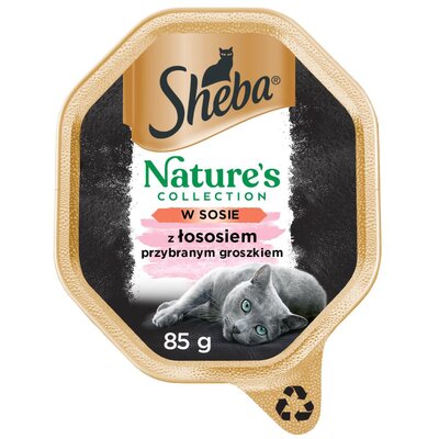 Sheba Karma Nature w sosie z łososiem i groszk 85g