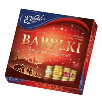 WEDEL Baryłki Z Alkoholem W Czekoladzie Deserowej Classic -  200G