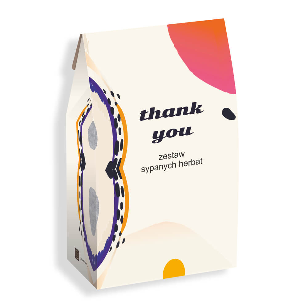 Zestaw sypanych herbat THANK YOU  – 10 wysokogatunkowych herbat sypanych różnego rodzaju - 10x5g, niecodzienny pomysł na podziękowanie