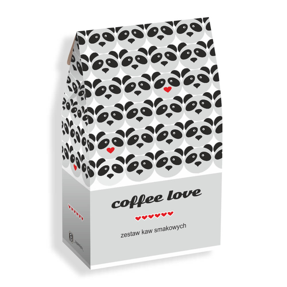 Coffee love zestaw kaw – prezent upominek dla zakochanych z kawą aromatyzowana smakową  10x10g