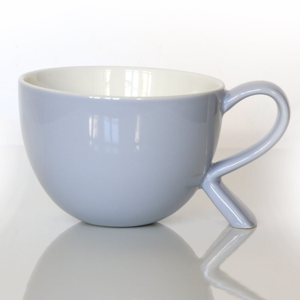 Kubek/miseczka z nóżką szary – eleganckie naczynie na kawę herbatę przekąskę, wyjątkowy design
