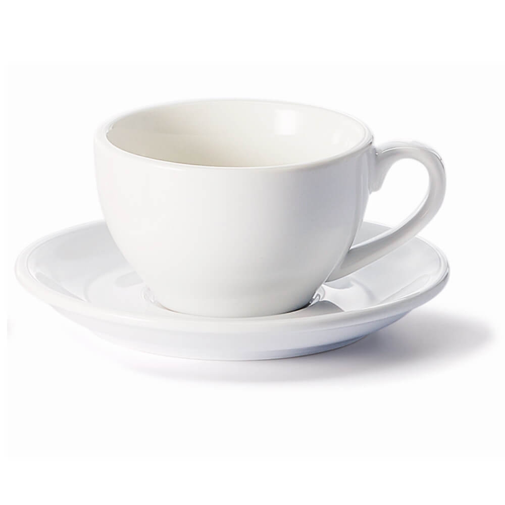 Фото - Кухоль Filiżanka ze spodkiem biała – klasyczny zestaw na kawę herbatę, elegancki