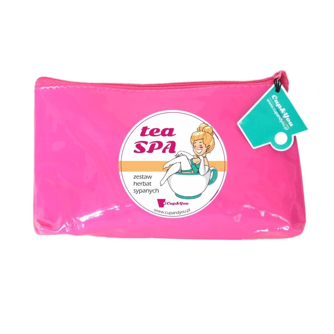 Tea SPA - zestaw herbat smakowych w kosmetyczce dla kobiet na prezent podarunek, 10 smaków po 5g