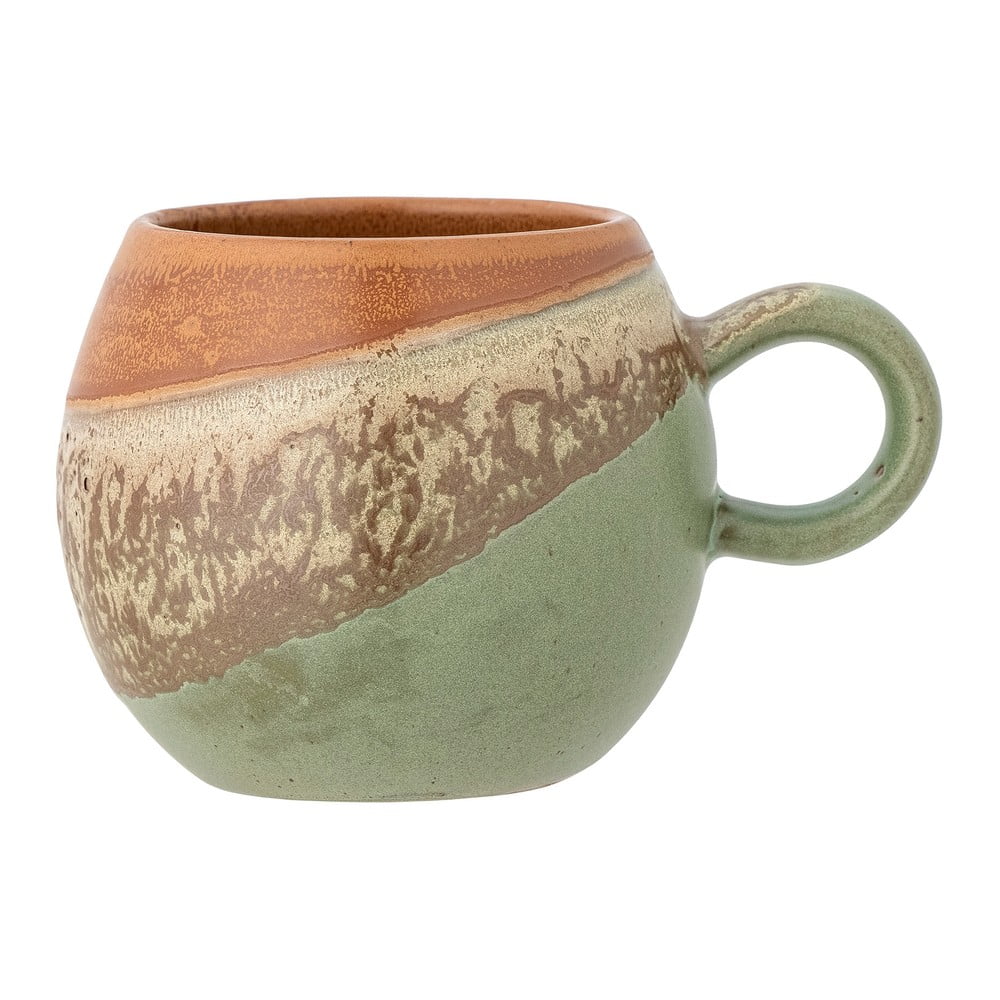 Zielono-pomarańczowy kamionkowy kubek 265 ml Paula – Bloomingville