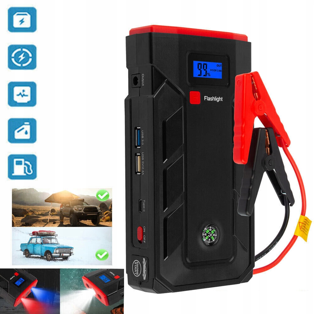powerbank do akumulatora samochodowego z kompasem