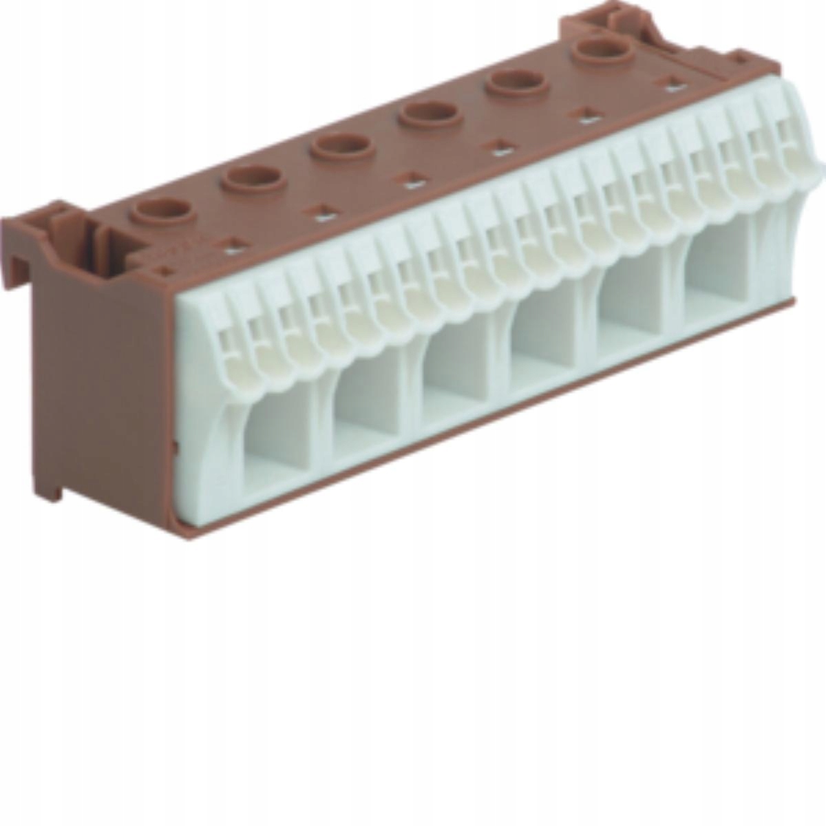 Hager polo Blok samozacisków QC 63A brązowy 26 przyłączy 33x105x34mm KN26P KN26P