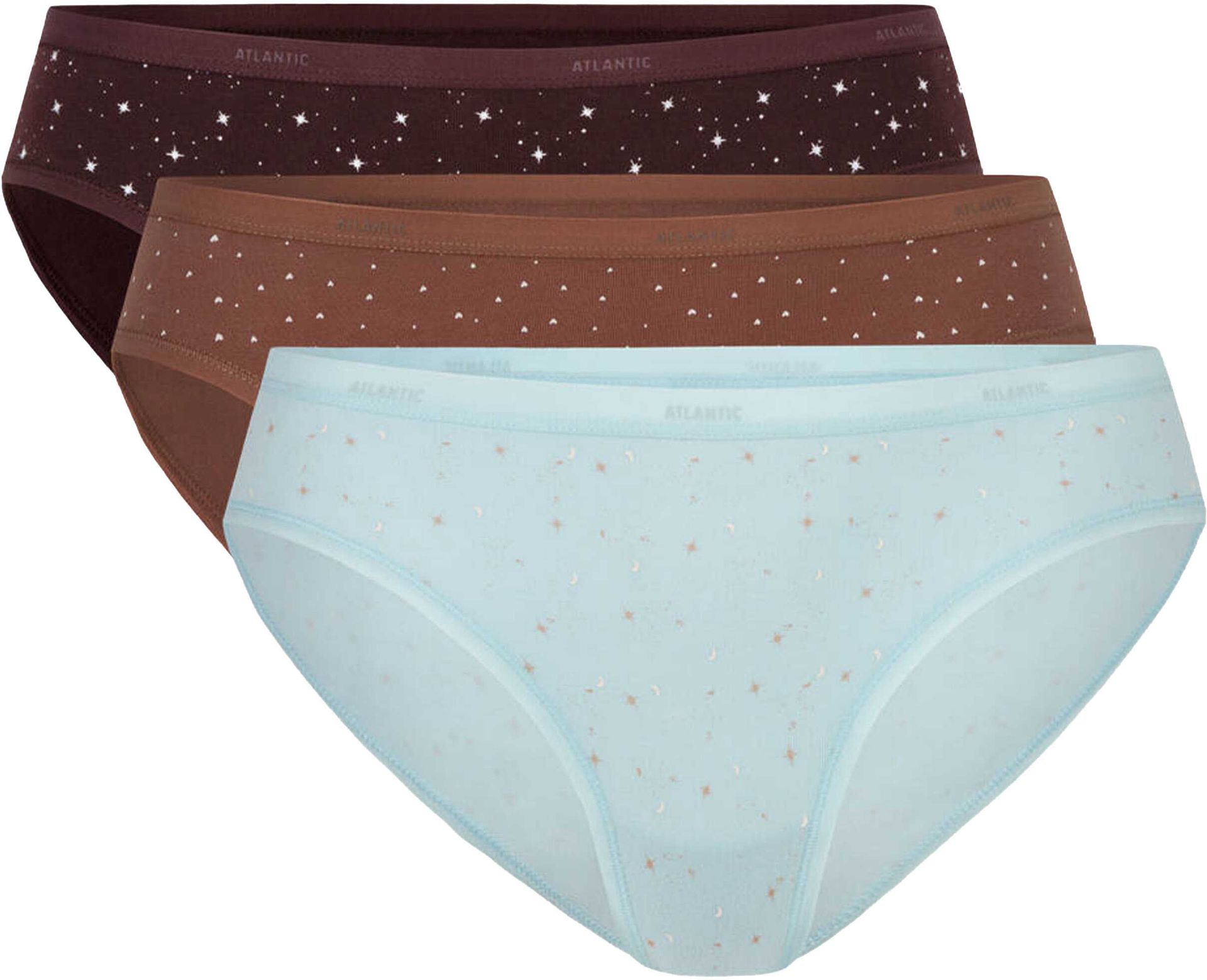 3-PACK Figi Damskie Bikini 3LP-202 Atlantic