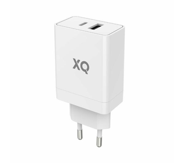 Xqisit dual USB C & A Power Delivery 3.0 30W (biały)