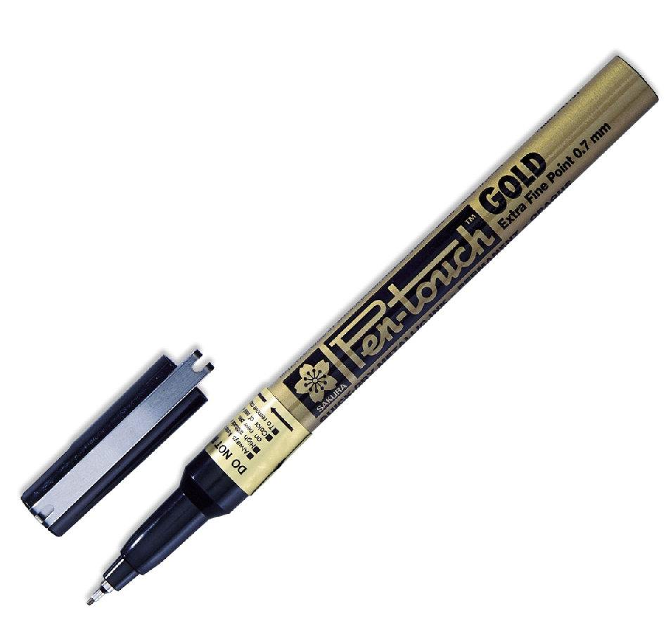 Marker permanentny, Sakura Pen-Touch Extra, Fine, gold, 0,7 mm