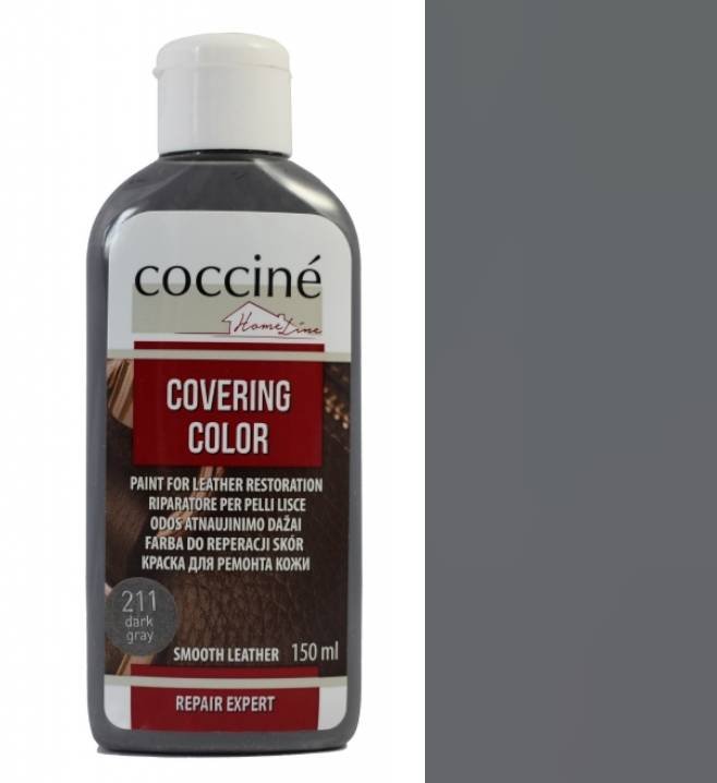 Fraba do skór licowych mebli galanterii coccine covering home line 150 ml Ciemny szary 211