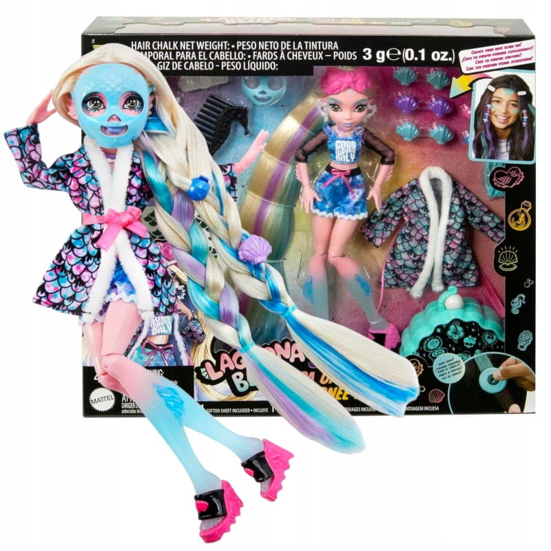 MONSTER HIGH LAGOONA BLUE DZIEŃ W SPA LALKA MODOWA ZESTAW Z AKCESORIAMI 4+