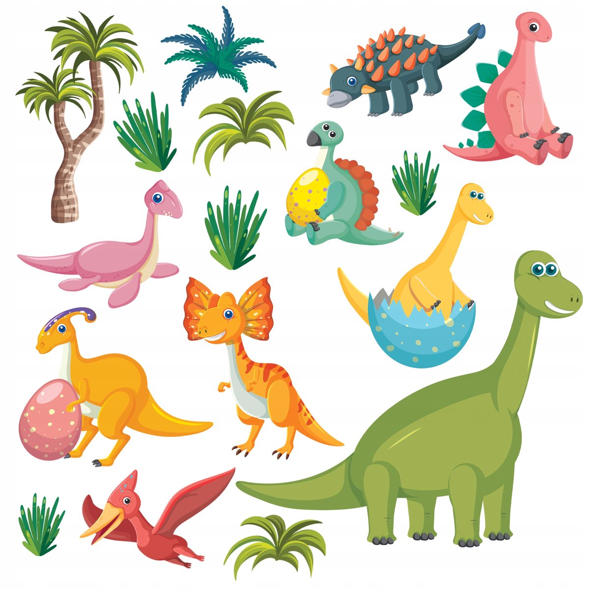 NAKLEJKI NA ŚCIANE DUŻE DINOZAURY Z2