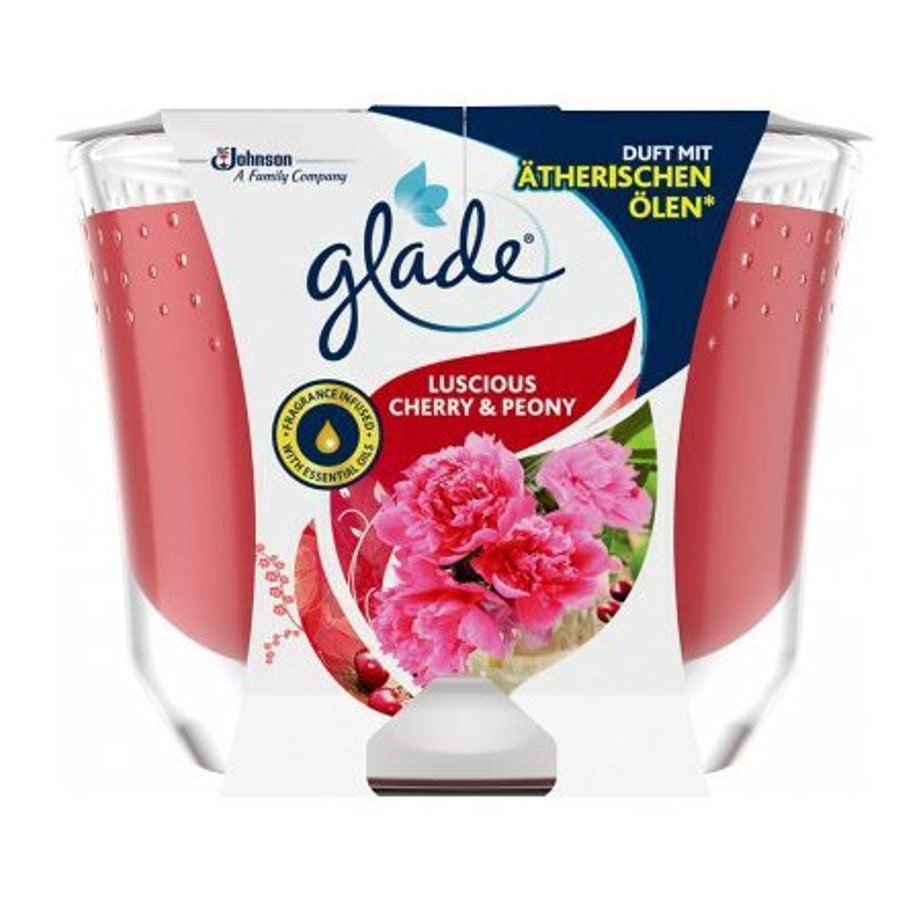 Glade Luscious cherry peony Świeca zapachowa 224g