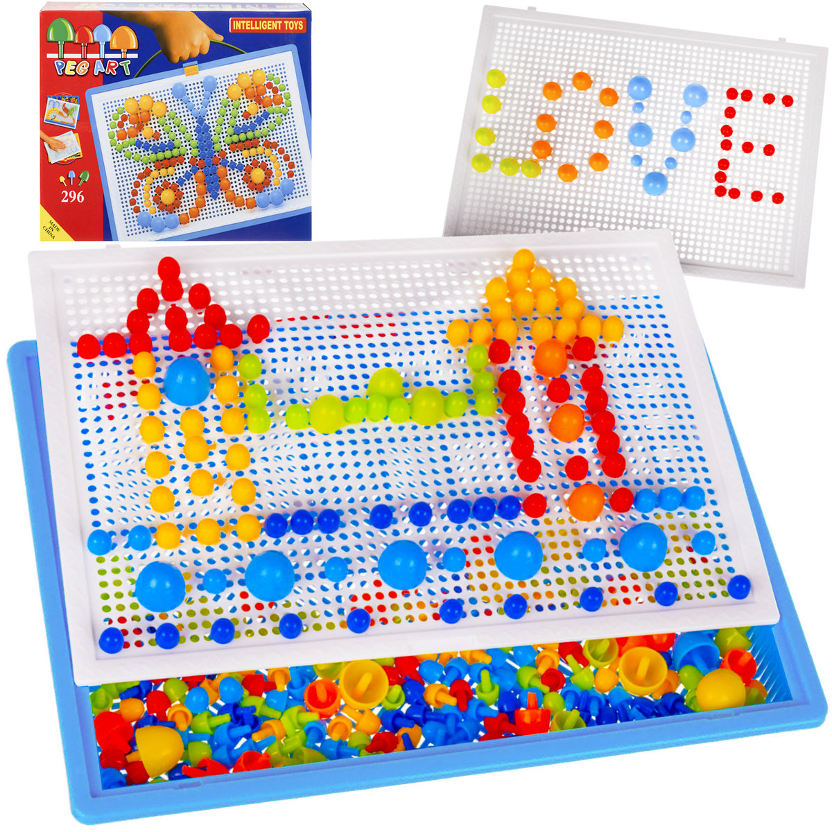 Układanka Guzikowa Mozaika Edukacyjna Grzybki Puzzle Pinezki Gra Trening ISO TRADE