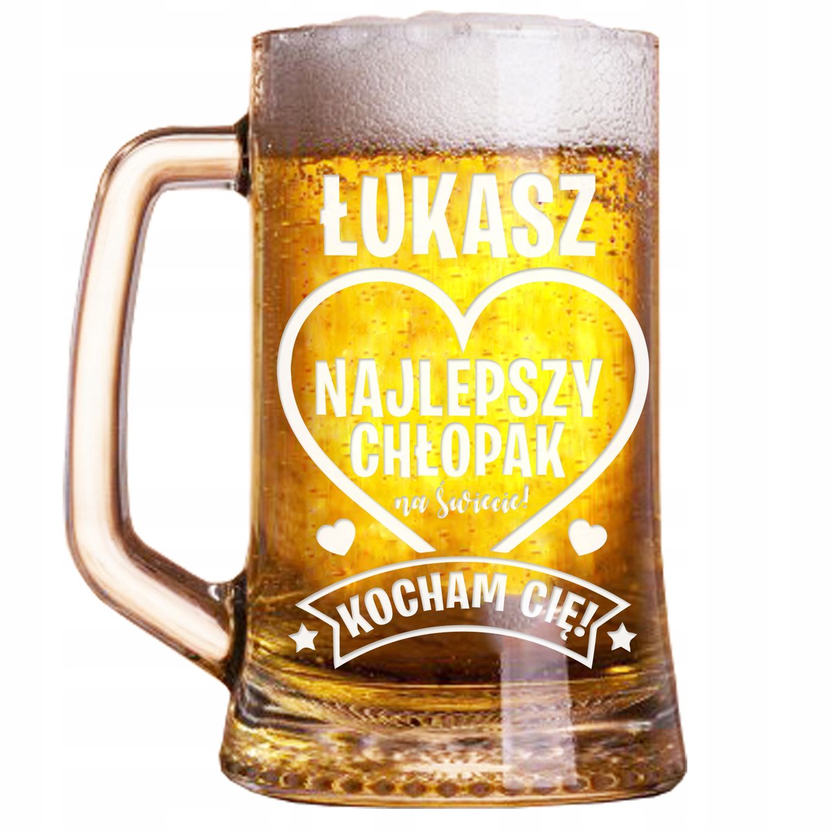 KUFEL DO PIWA GRAWER WYJĄTKOWY PREZENT WALENTYNKI