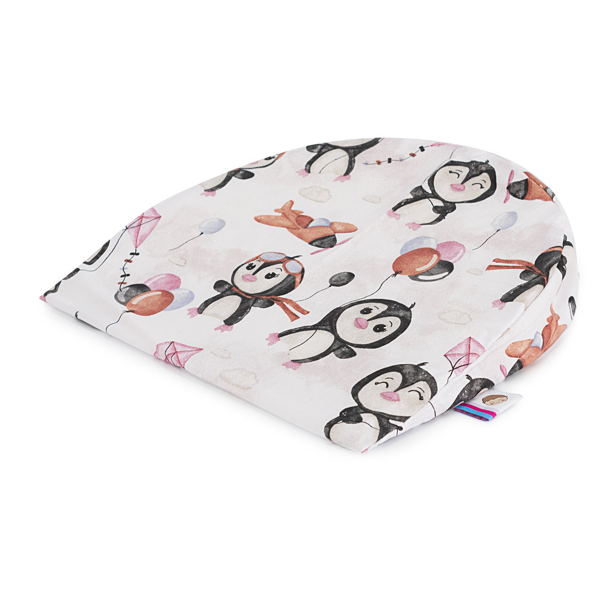 Badum, Poduszka klin do wózka gondoli bawełna  Samoloty różowe