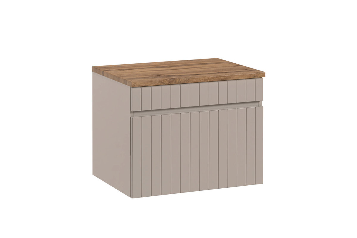 KASZMIROWA Szafka Łazienkowa pod Umywalkę z BLATEM 60 cm FREZOWANY FRONT