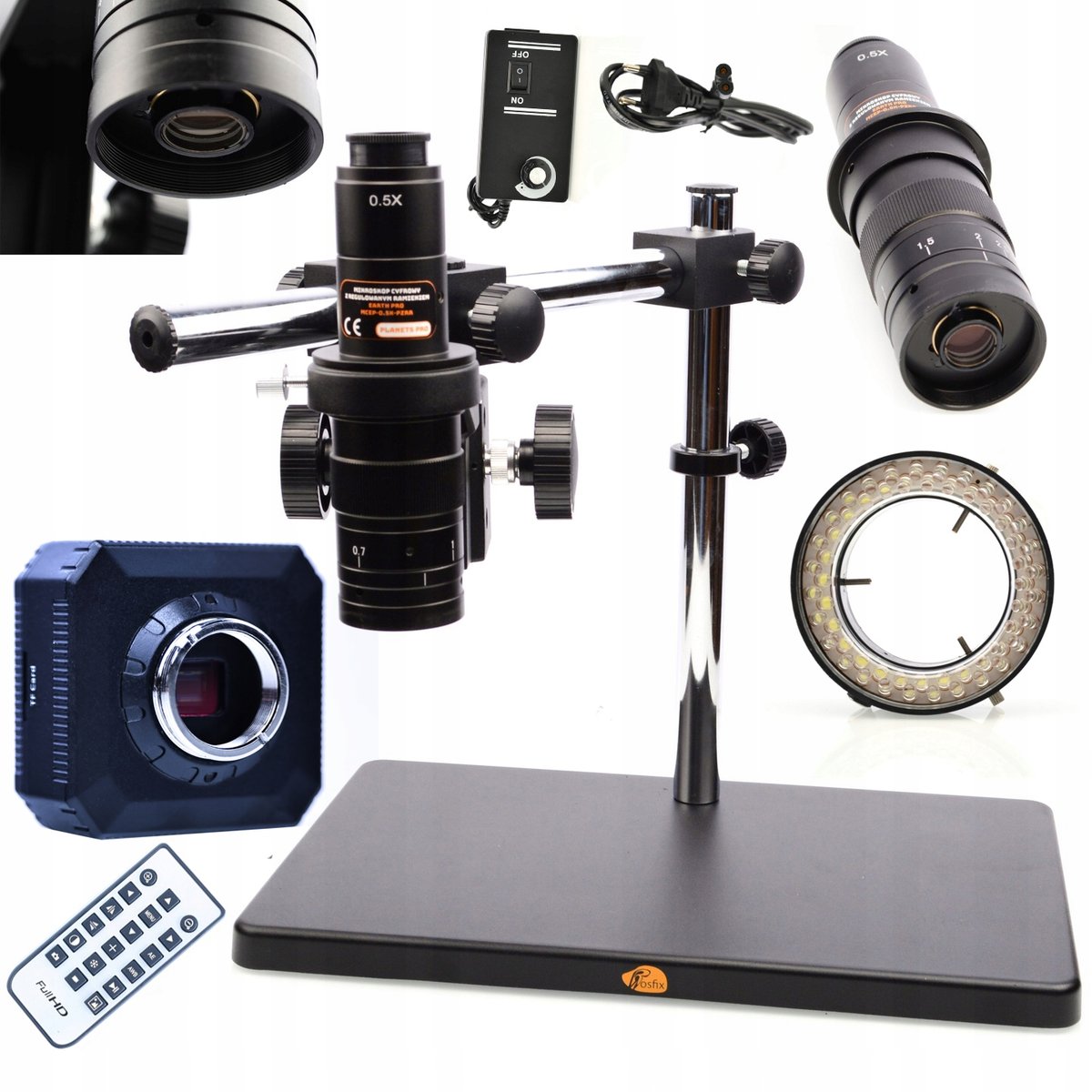ZESTAW MIKROSKOP CYFROWY DO LUTOWANIA WYSIĘGNIK OŚWIETLACZ + KAMERA ROSFIX