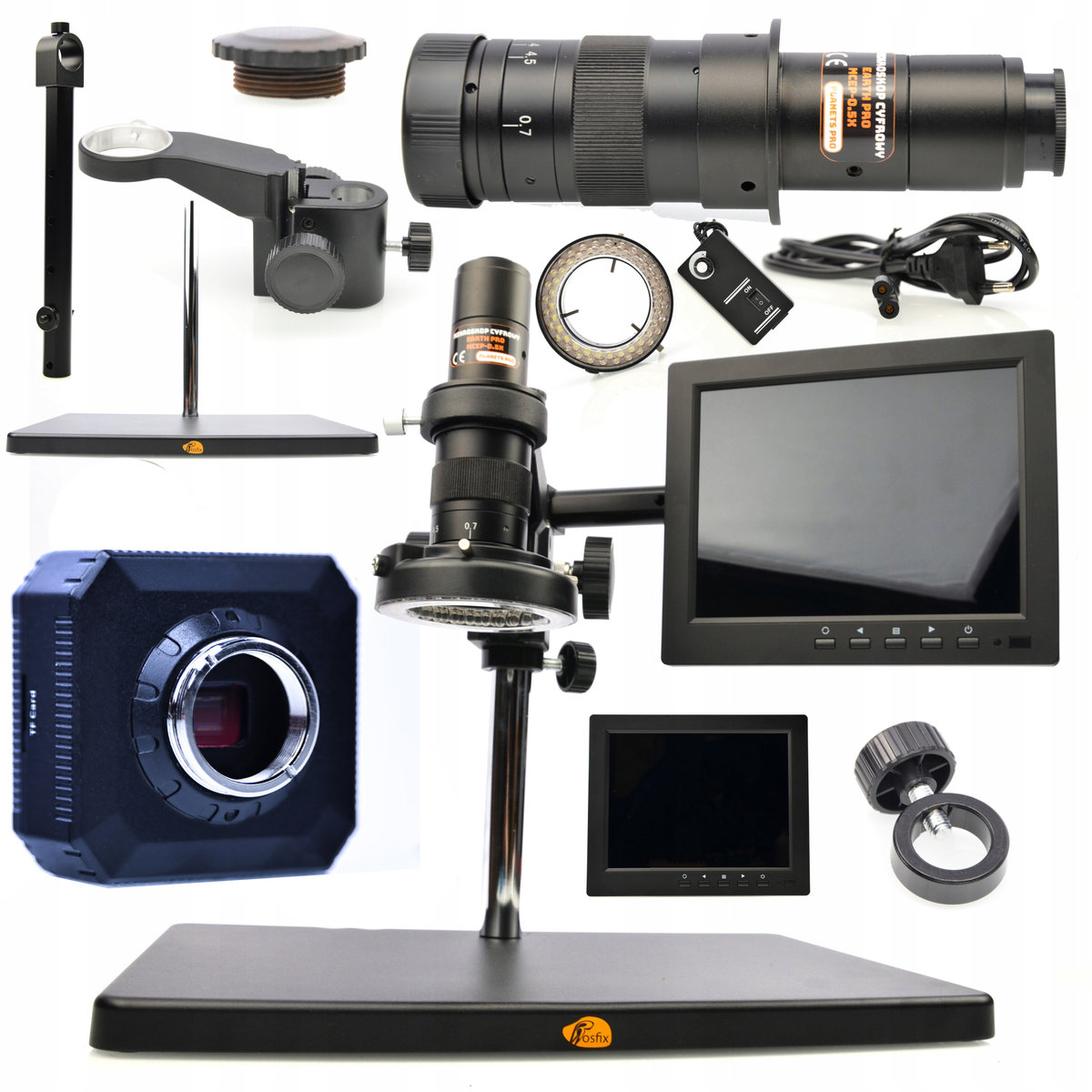 MIKROSKOP CYFROWY DO LUTOWANIA JUBILERSTWA KAMERA WYŚWIETLACZ UCHWYT OŚWIET