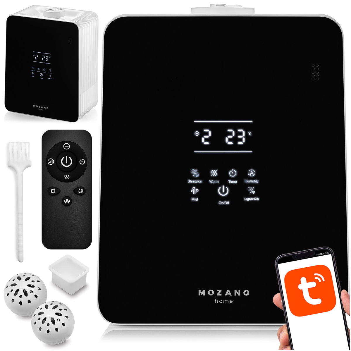 Nawilżacz powietrza Mozano Aqua Care+ 6L, Wi-FI, Lampka Nocna