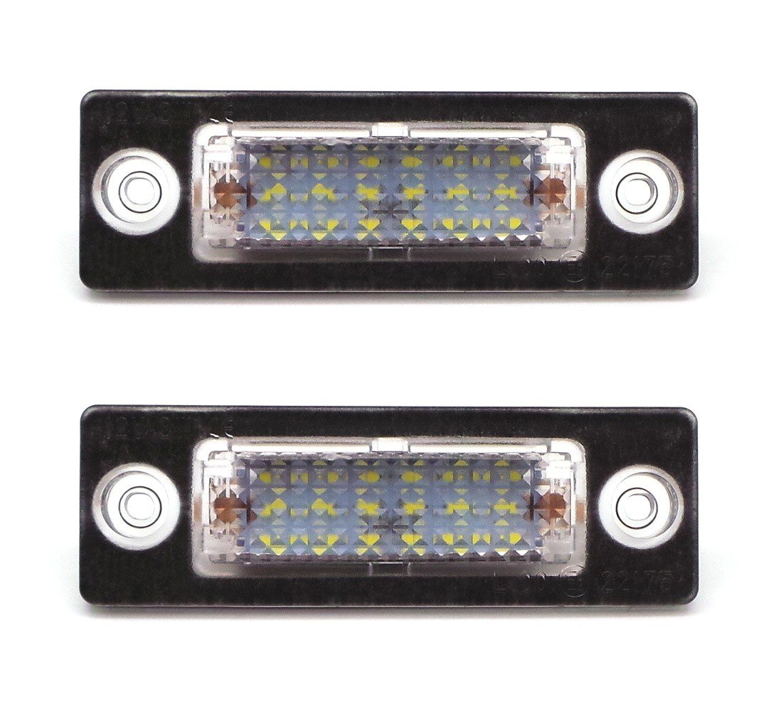 VW, Skoda lampki tablicy rejestracyjnej LED 2x650lm, zestaw 2szt