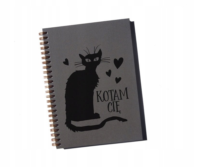 Kotam Cię, notatnik, notatnik na walentynki z kotem, na rocznicę, Sowia Aleja