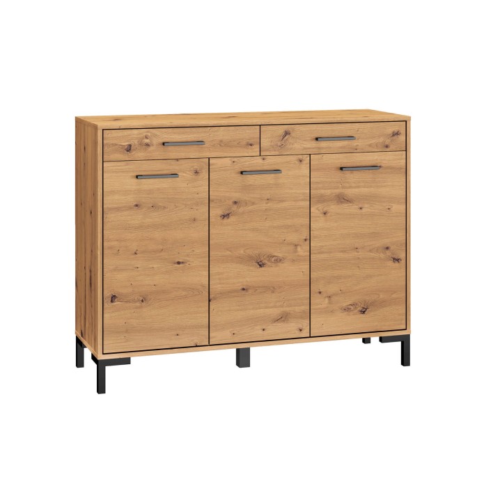 Komoda loftowa NEVIO 14 dąb artisan/czarny