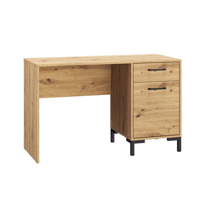 Biurko loftowe NEVIO 23 dąb artisan/czarny