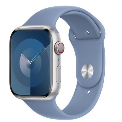 Pasek wymienny Apple 45mm ledově modrý sportovní  - M/L (MT443ZM/A)