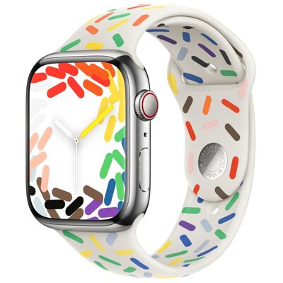 Pasek wymienny Apple 45mm Pride Edition sportovní - M/L (MUQ43ZM/A)