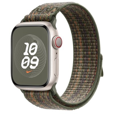 Apple sportowa Nike w kolorze sekwoi/pomarańczowym do koperty 41 mm