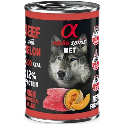 Alpha Spirit mokra wołowina z melonem 400g