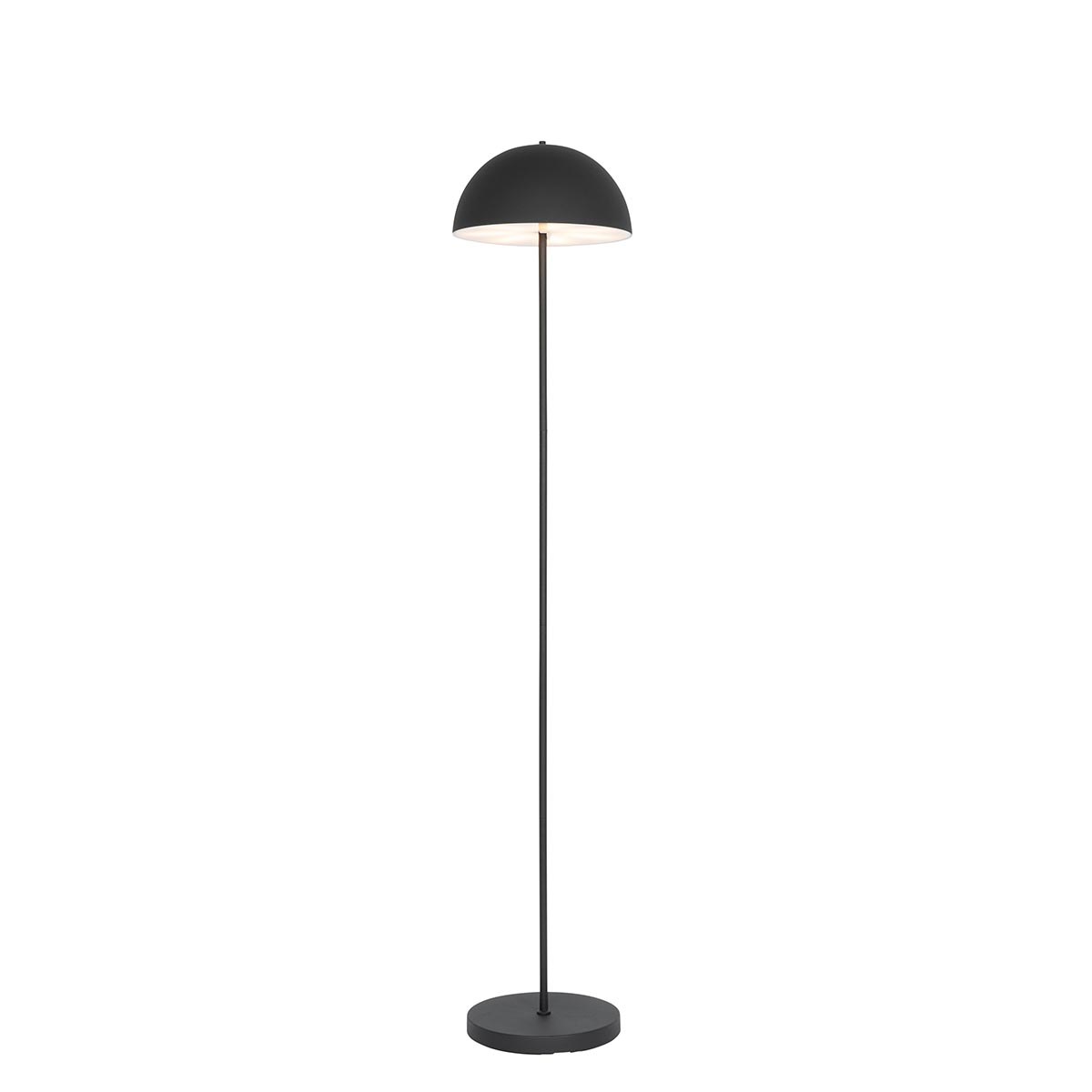 QAZQA Zewnętrzna lampa podłogowa czarna, ładowana, z 3-stopniowym ściemnianiem - Keira