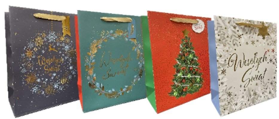 Incood, Torba prezentowa 18x23 cm wianek gałązki mix