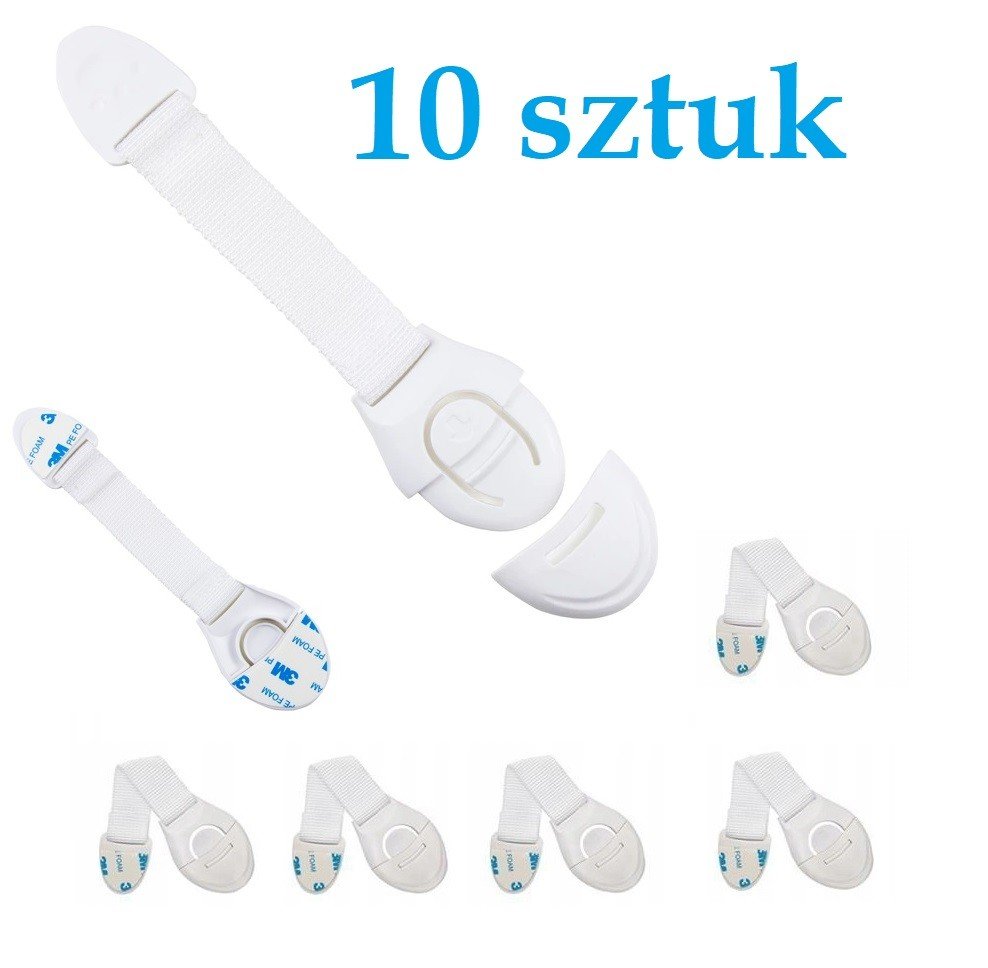 Zabezpieczenie Szafek Szuflad Blokada Mebli Komplet 10 Sztuk