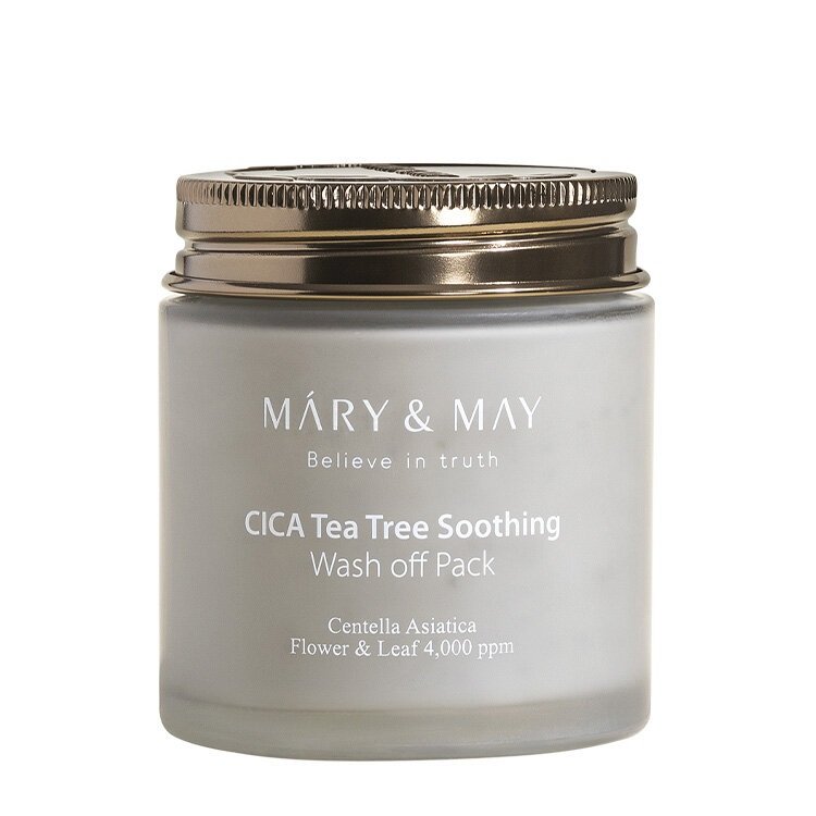 Mary&May, CICA TeaTree Soothing Wash off Pack, Maseczka z glinką, 125g