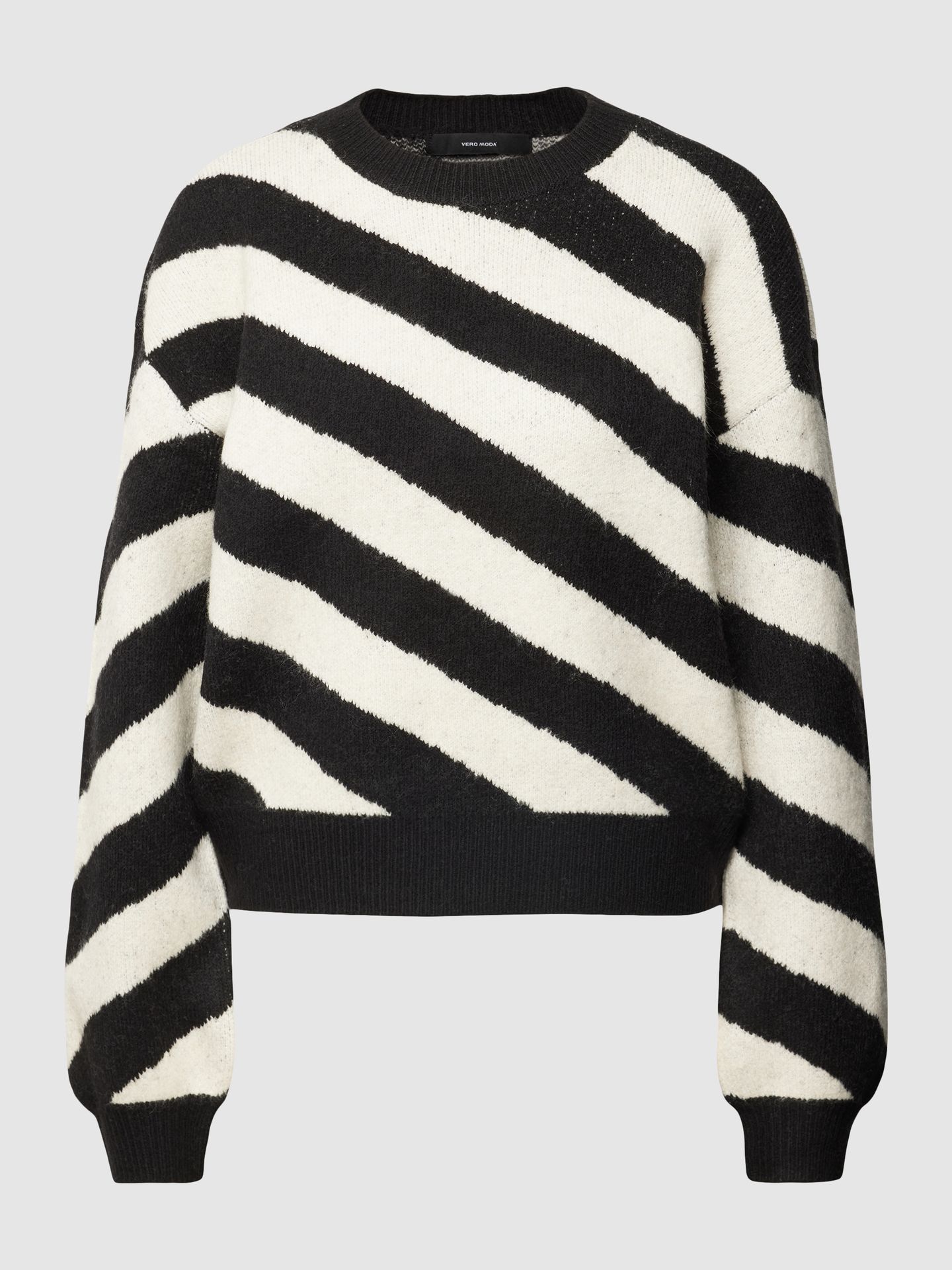 Sweter z dzianiny ze wzorem w paski model ‘LARA’