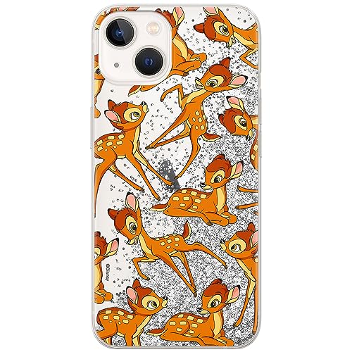 ERT GROUP etui na telefon Apple Iphone 13, case oryginalny i oficjalnie licencjonowany przez Disney, wzór Bambi 017, optymalnie dopasowane, z efektem płynnego brokatu