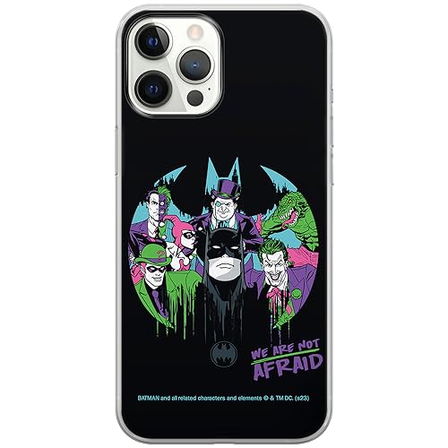 ERT GROUP etui na telefon Iphone 12 PRO MAX, case oryginalny i oficjalnie licencjonowany przez DC, wzór Batman 100, optymalnie dopasowane, plecki z TPU