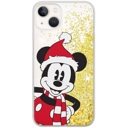 ERT GROUP etui na telefon Apple Iphone 13 MINI, case oryginalny i oficjalnie licencjonowany przez Disney, wzór Mickey 039, optymalnie dopasowane, z efektem płynnego brokatu