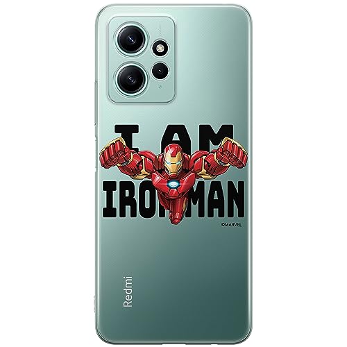 ERT GROUP etui na telefon Xiaomi REDMI NOTE 12 4G, case oryginalny i oficjalnie licencjonowany przez Marvel, wzór Iron Man 028, optymalnie dopasowane, plecki z TPU częściowo przeźroczyste