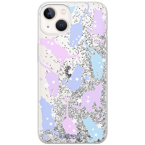 ERT GROUP etui na telefon Apple Iphone 13, case oryginalny i oficjalnie licencjonowany przez Babaco, wzór Cats 016, optymalnie dopasowane, z efektem płynnego brokatu