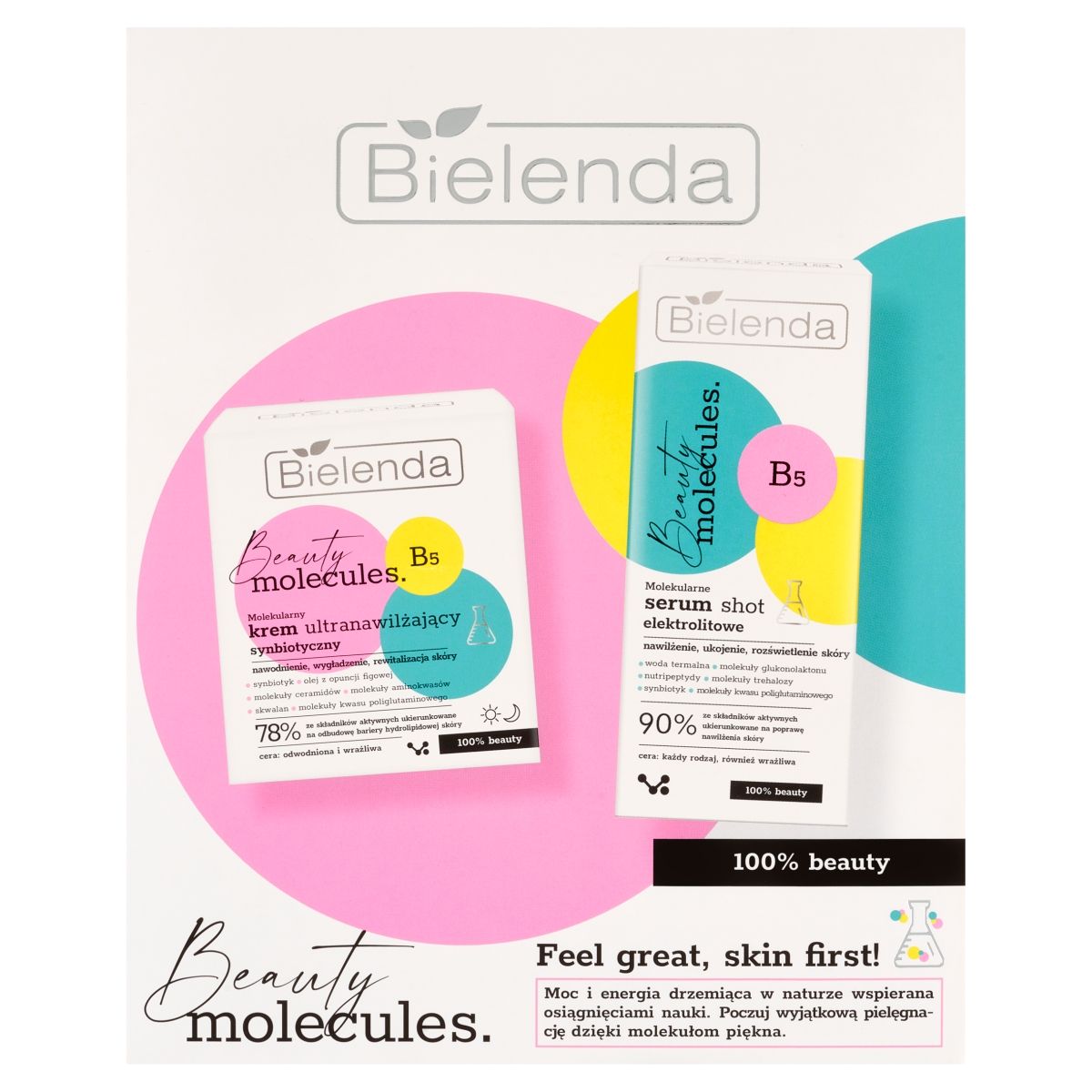 Bielenda Beauty Molecules (Krem do twarzy 50ml + Serum 30ml)