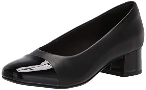 Clarks Marilyn Sara, damskie czółenka, Syntetyczna czarna skóra, 38 EU