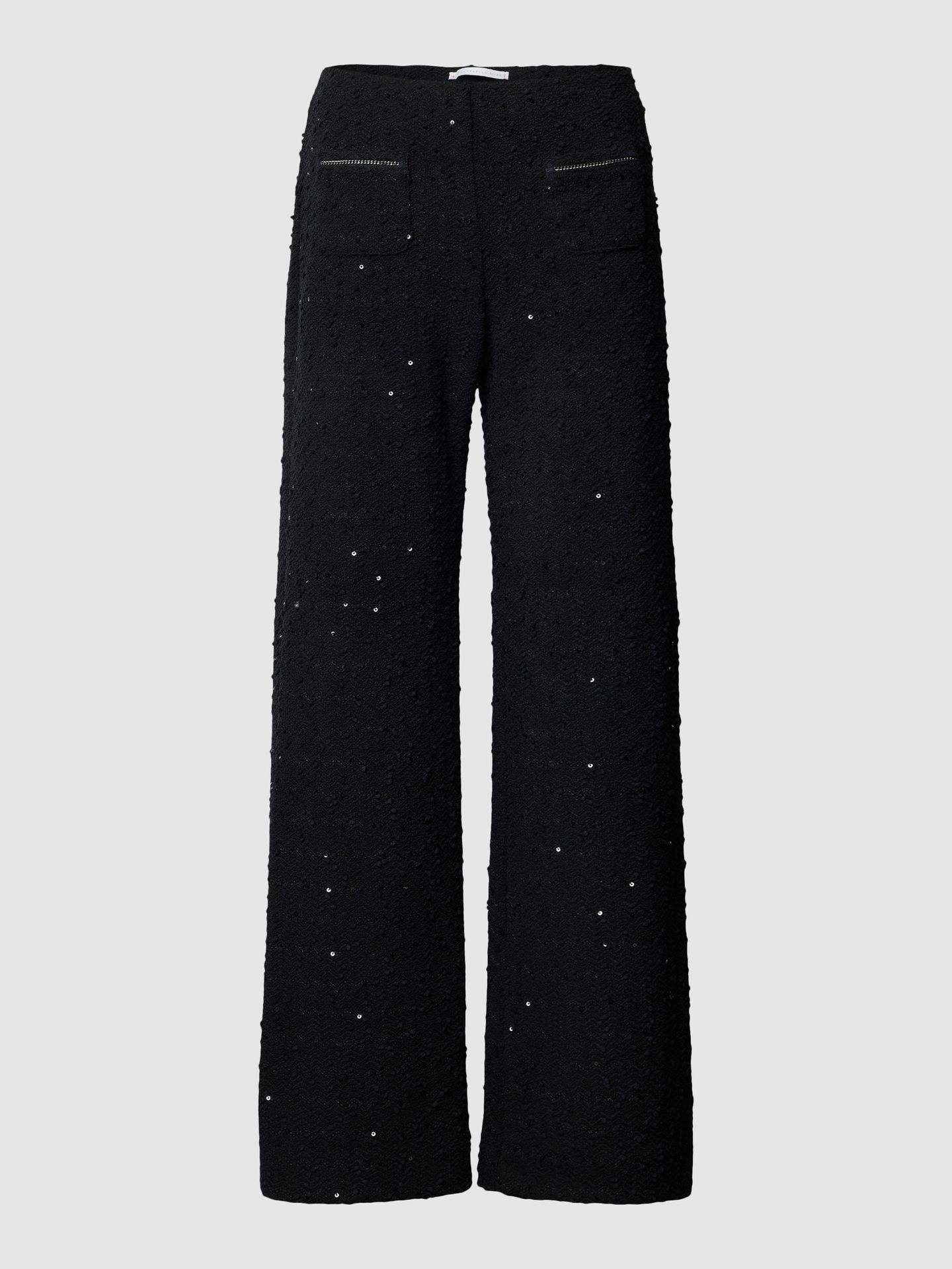 Spodnie materiałowe z cekinowym obszyciem model ‘ELAINE’
