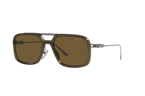 Prada 0PR 57ZS 55 18F01T Okulary przeciwsłoneczne, Unisex-Adult, Wielobarwny (Wielobarwny), Jeden rozmiar