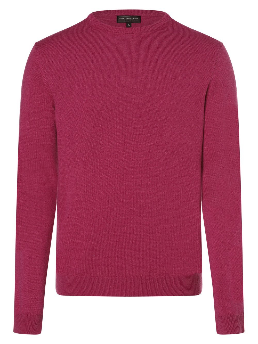 Finshley & Harding - Męski sweter z mieszanki kaszmiru i jedwabiu, lila|wyrazisty róż