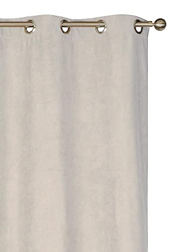 Atout Ciel zasłona zaciemniająca termiczna z oczkami, 140 x 240 cm, beżowa, gotowa do montażu